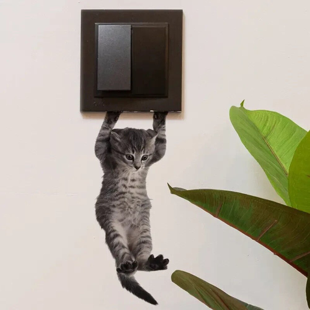 3 Kitten Patterns, Self-adhesive Detachable Wall Stickers Light Switch Stickers Home & Garden:Home Décor:Decals, Stickers & Vinyl Art Style Your Walls